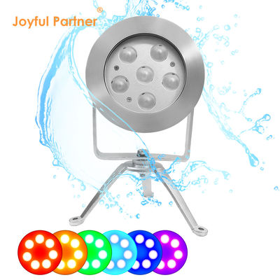 RGBW LED luz subaquática 24V DC aço inoxidável 316 DMX512 controlador