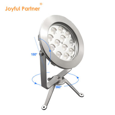 Luz LED subaquática IP68 12W 24W DMX Control 316SS RGBW 12/24VDC Durável Para Piscinas de Jardim / Hotel
