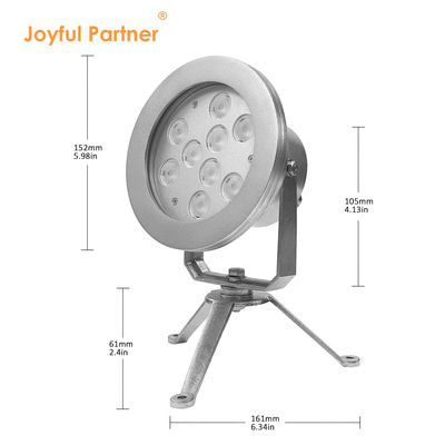 LED RGBW Luz de fonte subaquática DMX Controle de aço inoxidável Luzes subaquáticas