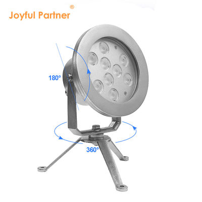Lâmpadas coloridas RGBW Fonte de água LED DMX Controle de aço inoxidável Luz subaquática
