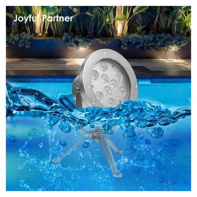 Lâmpadas coloridas RGBW Fonte de água LED DMX Controle de aço inoxidável Luz subaquática