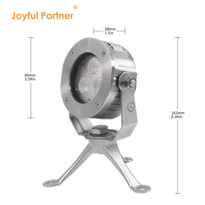 Luz LED subaquática de alta qualidade DC24V 304 aço inoxidável DMX512 RGBW IP68 12W