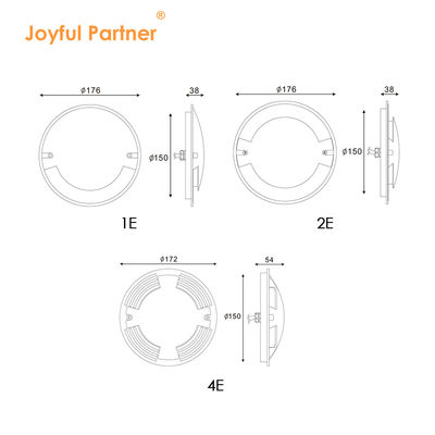 Lâmpadas LED de passagem para o exterior IP67 Diâmetro 70mm 3W Lâmpada montada na superfície Lâmpadas LED recuadas com dois anos de garantia