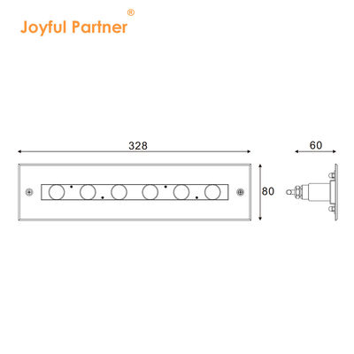 Aço inoxidável 316L Luz linear subaquática Iluminação de piscina LED