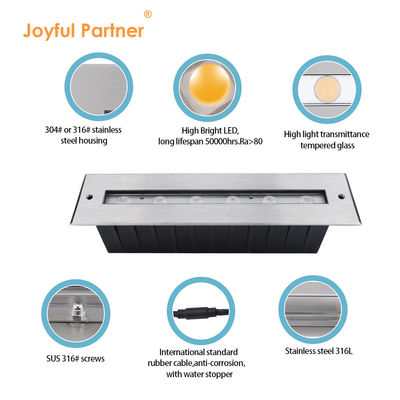 Aço inoxidável 316L Luz linear subaquática Iluminação de piscina LED