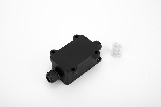 Conector rápido IP68 preto 24A 450VAC Caixa de junção à prova d'água 2 pin