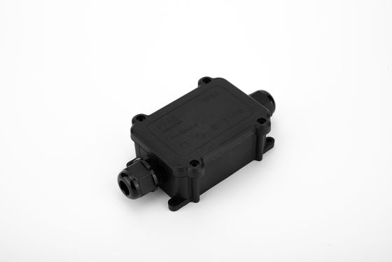 Conector rápido IP68 preto 24A 450VAC Caixa de junção à prova d'água 2 pin