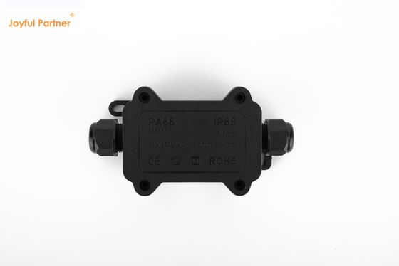 Conector rápido IP68 preto 24A 450VAC Caixa de junção à prova d'água 2 pin