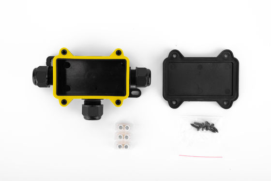 Caixa de Conexão de Cabo Impermeável Tipo H 3 Vias Plástico Cor Preta Terminal Rápido