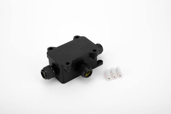 Caixa de Conexão de Cabo Impermeável Tipo H 3 Vias Plástico Cor Preta Terminal Rápido