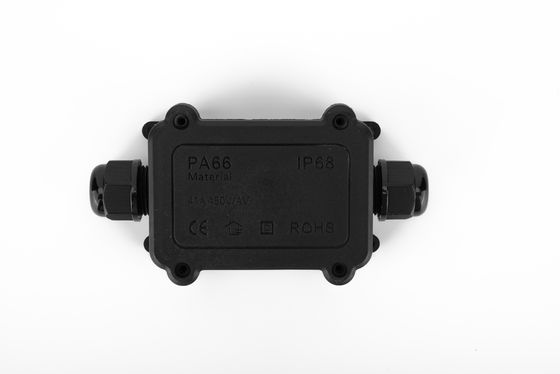 Caixa de Conexão de Cabo Impermeável Tipo H 3 Vias Plástico Cor Preta Terminal Rápido