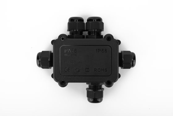 Caixa de junção elétrica à prova d'água para cabos de nylon IP68 para exteriores, conector de 2/3/4/5/6 vias, caixa de plástico