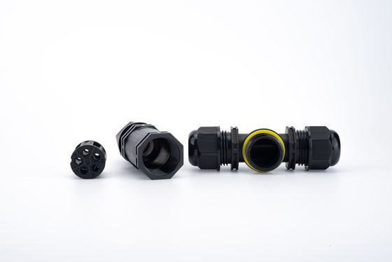 3 canais 3 postes IP68 conector de cabo à prova d'água exterior 3 pin conector de cabo