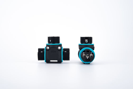 Instalação rápida IP68 plástico à prova d'água 2/3 pinos conector circular feminino conversor elétrico