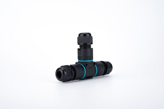 Instalação rápida IP68 plástico à prova d'água 2/3 pinos conector circular feminino conversor elétrico