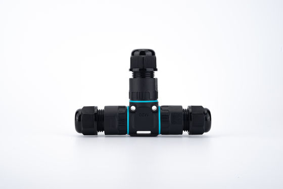 Instalação rápida IP68 plástico à prova d'água 2/3 pinos conector circular feminino conversor elétrico