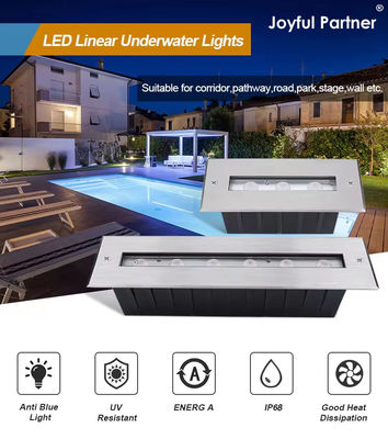 SS316L Luz subaquática Luz de piscina linear Luz LED branca quente Luz subterrânea