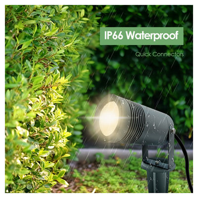 IP65 Luz de paisagem LED 10W 2700k 3000k Lâmpada Arquitetônica Fecade Iluminação de jardim com base ou espigão