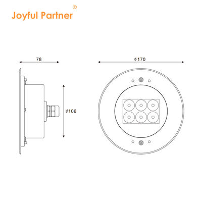 Nova chegada IP68 resistente à água Aço inoxidável 316L Luzes submersíveis de piscina Recessed 6W White LED Lâmpada subaquática