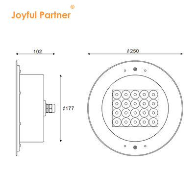 Mais recente fábrica direta IP68 impermeável 316 aço inoxidável submersível iluminação de piscina recessada 20W/40W LED luz de lago