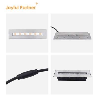Novos retângulo brilhante feixe assimétrico IP68 SS316L luz subaquática LED luz submersível