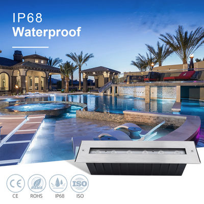 Novos retângulo brilhante feixe assimétrico IP68 SS316L luz subaquática LED luz submersível