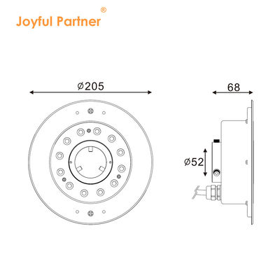 Luz de fonte LED subaquática IP68 12W 24W 36W Branco Quente RGB RGBW4em1 Aço Inoxidável 316L DC 24V