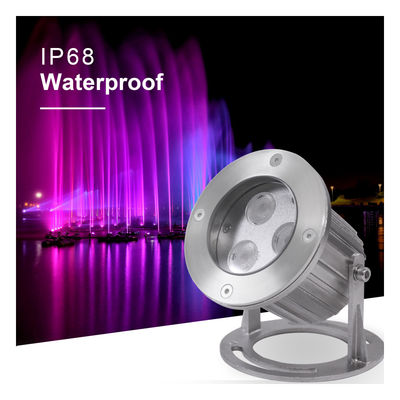 Lâmpadas LED subaquáticas 3W DC12V 24V RGB aço inoxidável 316SS à prova d'água com 2 anos de garantia