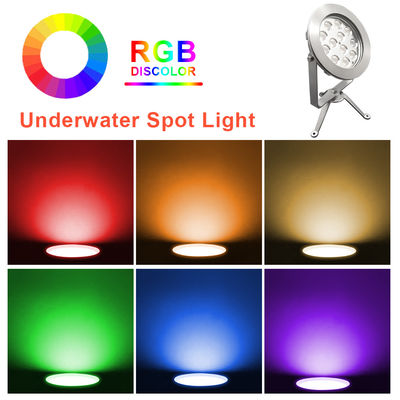 Venda Quente 12x3W RGB 3in1 Exterior IP68 Impermeável Aço Inoxidável RGB Luz LED Submersível