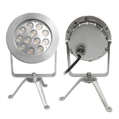 Lâmpadas de lago submersíveis RGB Alta potência Baixa tensão DC24V IP68 aço inoxidável 48W