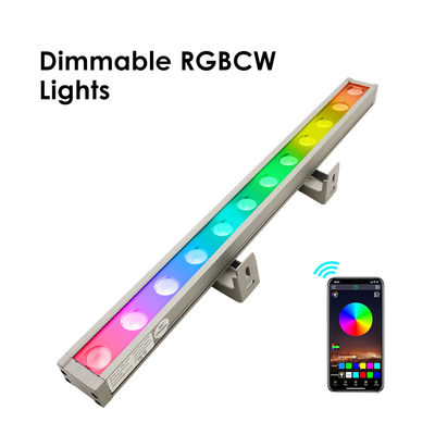 Instalação fácil Controle remoto de suporte ajustável Lâmpadas de lavagem de parede LED externas com iluminação industrial