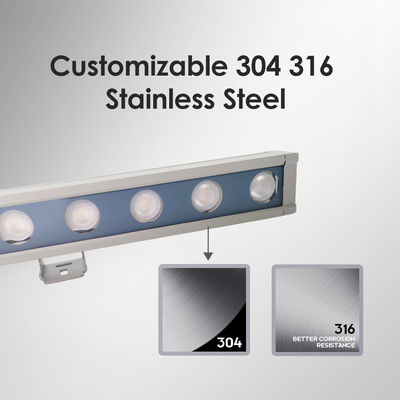 Instalação fácil Controle remoto de suporte ajustável Lâmpadas de lavagem de parede LED externas com iluminação industrial