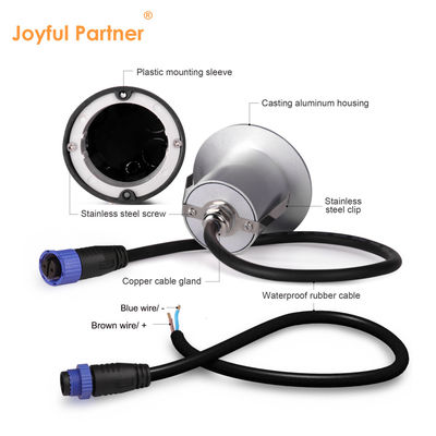 12VDC / 24VDC Casas de alumínio de fundição moderna Forma redonda IP65 Iluminação de parede exterior de jardim