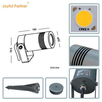 DIA 50mm 6W CREE COB LED Alumínio Face Cover DC12v 24v Lâmpadas de jardim com cobertura de sombreamento