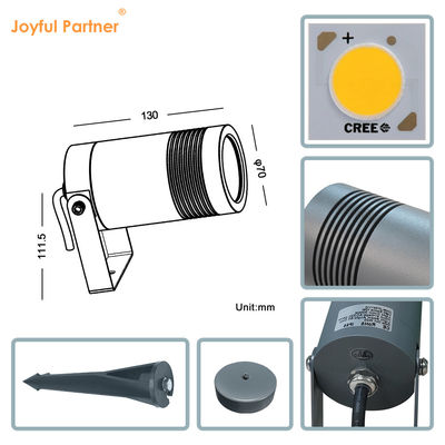 Iluminação de paisagem exterior DC12v 24V para pátio com cabo elétrico de 4,9FT