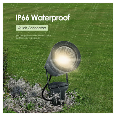 Iluminação de paisagem exterior branca e fria