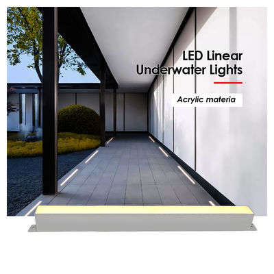 Iluminação de piscina linear IP68 exterior DC24V 316 LED de aço inoxidável Lâmpada de barra linear Branco frio