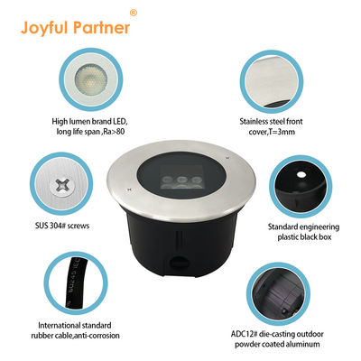 Iluminação de Deck LED Externa IP67 Personalização Completa Vidro Temperado Difuso DC24V Para Jardins e Caminhos