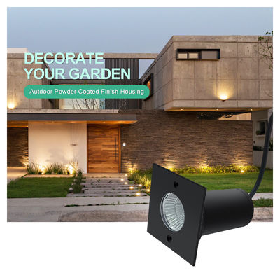 Joyful Partner Deck Step Garden Lights Baixa Tensão 12 24V 6W CREE COB Quadrado Branco Quente