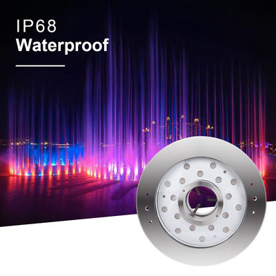 Joyful Partner 6W 9W 12W 18W 24V DMX Controle de aço inoxidável IP68 Luzes de fonte RGB subaquáticas