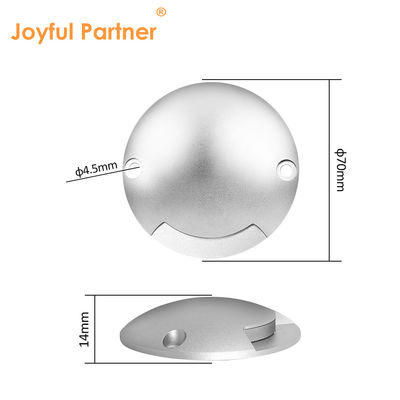 1W Corredor Recessed Step Light Ultra Thin DIA70mm DC 24V 3000k Branco Quente Para Iluminação Externa