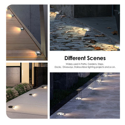 1W Corredor Recessed Step Light Ultra Thin DIA70mm DC 24V 3000k Branco Quente Para Iluminação Externa