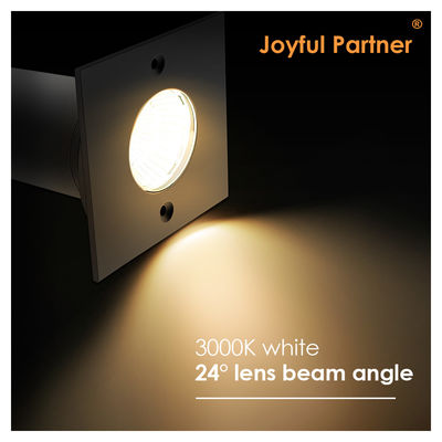 6W COB LED 85mm*85mm Casa de alumínio preto Forma quadrada Luzes LED subterrâneas enterradas Para jardins de pátio ao ar livre