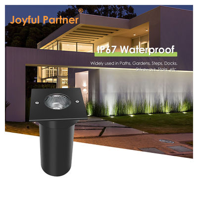 6W COB LED 85mm*85mm Casa de alumínio preto Forma quadrada Luzes LED subterrâneas enterradas Para jardins de pátio ao ar livre