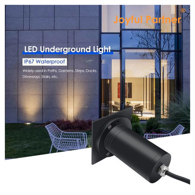 Lâmpadas LED subterrâneas 6W COB LED 85 * 85MM Casa de alumínio preto Quadrado Forma Para jardins de pátio ao ar livre