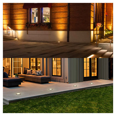 Lâmpada subterrânea de jardim IP65 Alumínio à prova d'água AC100-240V COB LED 6W Com caixa de montagem