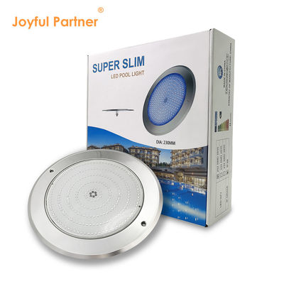 Luz de piscina LED Ultra Slim Resina Preenchida DIA230mm AC/DC 12v PC Suporte de cobertura transparente Personalização
