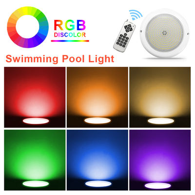 Luz de piscina LED Mudança de cor do controle remoto 18W PAR56 IP68 Impotente Mural