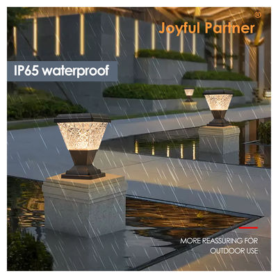 Lâmpada de cabeça de coluna solar exterior IP65 à prova d'água 2835 SMD LED 150lm/w