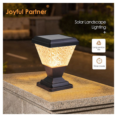 Lâmpada de cabeça de coluna solar exterior IP65 à prova d'água 2835 SMD LED 150lm/w